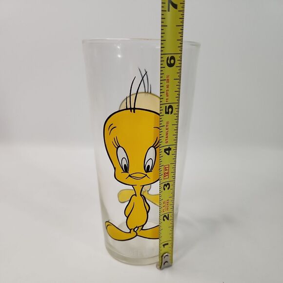 Vintage 1973 Looney Tunes Tweety Bird Warner Bros Pepsi Collector Series Glass - Picture 8 of 8